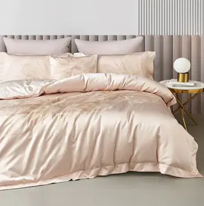 Lençóis de cama de algodão branco egípcio, lençóis macios de 4 peças para casa, lençol de cor sólida, conjunto de cama 100% algodão