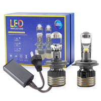 Ampoule de phare LED A82 100W H4 H7 6800LM 6000K Blanc Voiture Moto Lentille de projecteur Canbus Kit de conversion de phare LED automobile