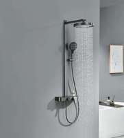 Système de douche mural brossé de haute qualité avec jets de massage, panneaux de douche de luxe pour salle de bain d'hôtel