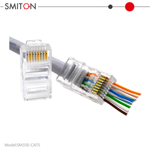 Connecteur RJ45 traversant, fiche modulaire Cat5e Cat6 8p8c, facile à brancher les câbles - Product Image 2
