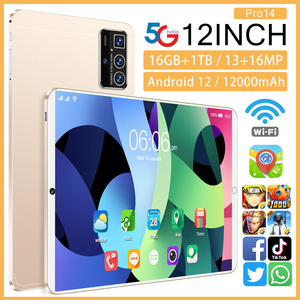 12 inch Dual Sim <span class=keywords><strong>Android</strong></span> Máy tính bảng 16GB + 1TB 14 Pro mang nhãn hiệu giáo dục điện thoại gọi tính năng - Product Image 3