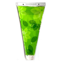 Sac d'emballage pour bouquet de fleurs en plastique OPP CPP BOPP personnalisé en gros, sac conique transparent vert pour cadeau