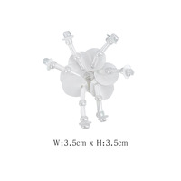 Patchs floraux faits main en feutre perlé, colorés, ornés de strass et de paillettes, pour costumes de scène, chaussettes, chaussures et accessoires brillants
