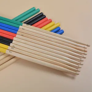 Müzik grubu davulcu için akçaağaç ahşap bagetler Drumsticks 7A 5A