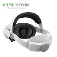 VR SHINECON Accessoires de remplacement de sangle de tête réglable pour Quest 2 Réduire la pression sur la tête Serre-tête ABS