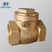 Clapet anti-retour horizontal en laiton forgé BOTE, filetage BSP/NPT de 1/2 à 4 pouces, pour l'eau