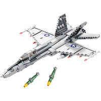 Avion de chasse F18 en forme de jet, jouet de construction à pièces mobiles, modèle éducatif en plastique ABS, DIY, 33022, 1387 pièces, cadeau de festival