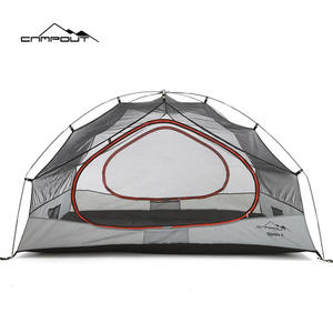 Tente de camping Campout pour 2-3 personnes, rouge, imperméable, avec poteaux en fibre de verre, pour la randonnée, la pêche et la survie - Product Image 2