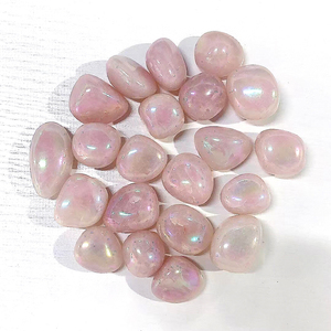 High Quality <b>Crystal</b> Tumbled Stone Aura Rose Quartz Tumbles for Home Decoration - Product Image 1