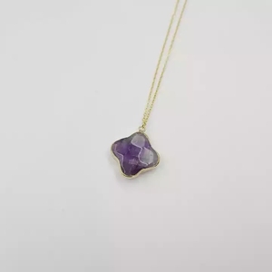 Collar de Acero Inoxidable con Piedra de Jade de la Suerte Feng Shui, Cristal de Piedra Preciosa Natural, Trébol de Cuatro Hojas para Mujeres y Hombres - Product Image 3