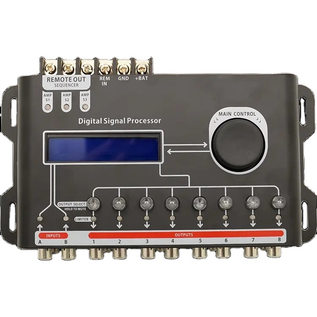 High End 8 Channel Car DSP Amplifier Digital Signal Processor With Parametric Equalizer for Car Sound System DSP Amplifier Car