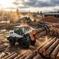 ISO-zertifizierter Knickgelenk-Radlader CE EPA 4WD Kompakter Holzgreifer Chinesischer OEM Maßgefertigter Landwirtschafts- und Bau-Lader