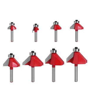 Juego de fresas de carburo LAVIE de 1/4 de pulgada para biselado, cortador de bordes para carpintería - Product Image 1