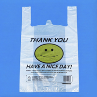 Groothandel op maat bedrukte logo HDPE transparante duurzame takeaway verpakkingsplastic tas fruit supermarkt boodschappentas vestentas