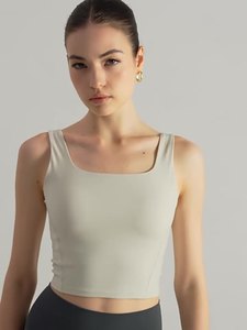 Aoyema Sports Wear Soft Workout U Back Sports <strong>Bra</strong> Crop <strong>Top</strong> Sports Gym Women Yoga tank <strong>Top</strong> <strong>With</strong> <strong>Built</strong> <strong>in</strong> <strong>Bra</strong> - Product Image 5