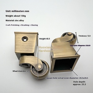 <span class=keywords><strong>Roulettes</strong></span> en alliage de zinc <span class=keywords><strong>pour</strong></span> <span class=keywords><strong>meubles</strong></span> Accessoires universels en métal <span class=keywords><strong>pour</strong></span> table Piano canapé-lit <span class=keywords><strong>pour</strong></span> salon Design chinois silencieux - Product Image 4