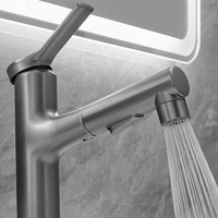 Robinet de lavabo de salle de bain Usine Mitigeur Froid Chaud Mélangeur Alliage Pull out Bassin Robinets Évier