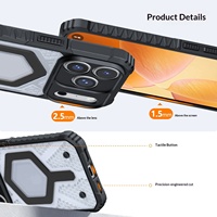 Coque de protection magnétique anti-chute avec motif animal en relief et découpe de précision pour iPhone 17 Pro Max 16 15 Plus