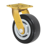 Roues à roulettes robustes de style américain, 8 pouces, antidérapantes, en caoutchouc polyuréthane haute élasticité, roulettes industrielles