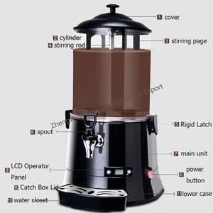 Máquina de chocolate caliente con 5L y 10L 400W Soporte de alta calidad Uso de control de temperatura para barra de café Hotel de gama alta - Product Image 3