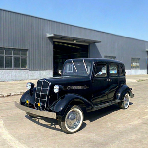 Voiture électrique de tourisme vintage de luxe noire classique, structure en acier, transport de touristes adultes, prix réduit - Product Image 6