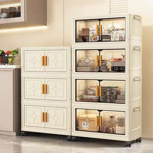 Organiseurs de placard multifonctionnels <span class=keywords><strong>à</strong></span> <span class=keywords><strong>3</strong></span> niveaux, beige, <span class=keywords><strong>tiroirs</strong></span> de rangement empilables, organisateur de rangement avec <span class=keywords><strong>roulettes</strong></span> pour la chambre <span class=keywords><strong>à</strong></span> coucher - Product Image 3