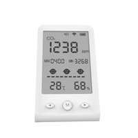 Meteran Co2 dengan Aplikasi Tuya Wifi 4 In 1 Pemantauan Real-Time Suhu Karbon Dioksida Kelembaban Detektor Co2 Termohigrometer