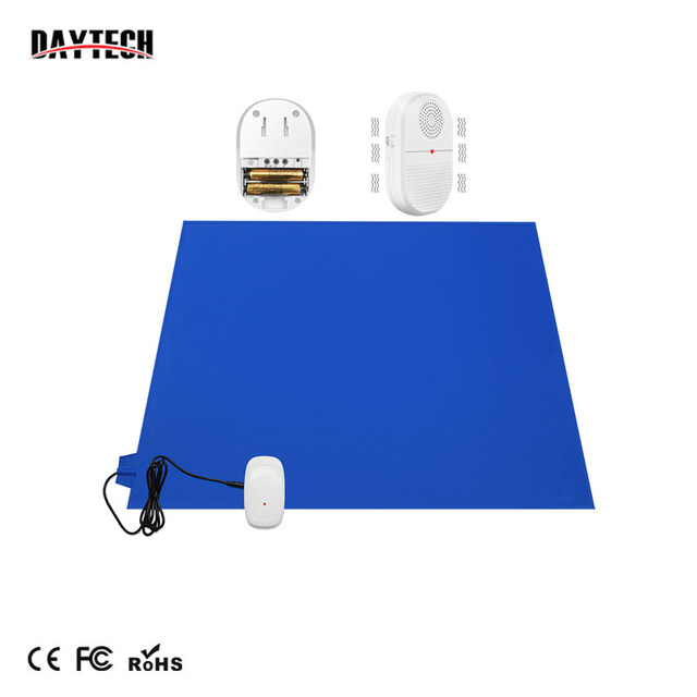 Daytech Smart Wireless Fall Alert System Bed Pressure Sensor Mat Waterproof Mattress Alarm Mat for Hospital