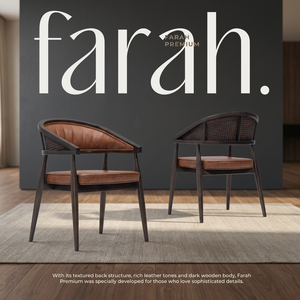 Chaise de salle à manger moderne en bois massif avec assise et dossier rembourrés, accent en rotin tressé pour mobilier de salle à manger - Product Image 2