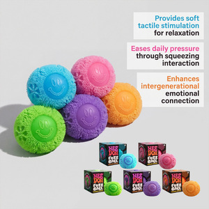 DHF NeeDoh Flower Power Squishy <b>Ball</b> Fuzz Textured Sensory Fidget Toy Slow Rebound Stress Relief <b>Squeeze</b> Toy for Kids Adults - Product Image 3