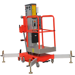 Aluminium elektrik Aloi teleskopik pria, angkat <span class=keywords><strong>platform</strong></span> pekerjaan udara vertikal 6 meter - Product Image 3