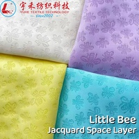 Tissu pour coussin automobile, canapé et textile de maison, maille tricotée, jacquard petite abeille, tissu respirant 3D sandwich