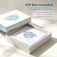 Adorable livre de souvenirs pour bébé à couverture rigide avec spirale métallique, pages en papier personnalisables, design artistique, finition gaufrée en typographie pour le premier anniversaire