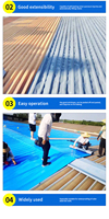 Membrane imperméable autocollante, feutre de toiture insonorisant et isolant thermiquement pour métal, bois, béton - Installation facile