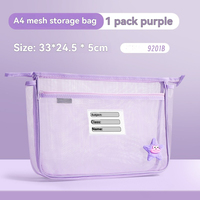 Pochette de rangement légère en nylon de haute qualité, écologique, grande capacité, porte-documents réutilisable avec fermeture éclair