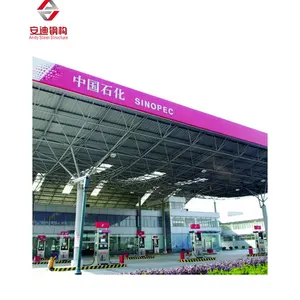 Space Frame Steel Structure Petrol Station Construction