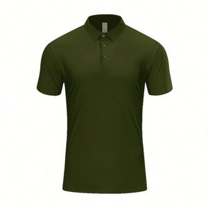 Polo de sport pour homme avec logo brodé personnalisé, tissu extensible doux, séchage rapide, respirant, fitness, course à pied, golf, t-shirts polo - Product Image 3