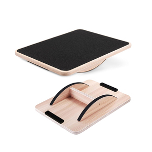 Tavola di Equilibrio Professionale in Legno Ecologico e Durevole per Esercizi <span class=keywords><strong>Gambe</strong></span> e Addominali, Tavola Basculante Antiscivolo per Stare in Piedi - Product Image 1