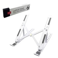 Support pliable pour ordinateur portable en plastique, réglable, portable, léger, support pour ordinateur portable
