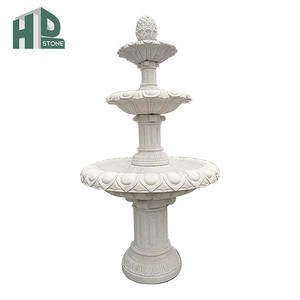 Grande <span class=keywords><strong>fontaine</strong></span> en marbre <span class=keywords><strong>de</strong></span> <span class=keywords><strong>jade</strong></span> blanc sculptée à <span class=keywords><strong>la</strong></span> main pour jardin extérieur avec une belle caractéristique d'eau en pierre - Product Image 3