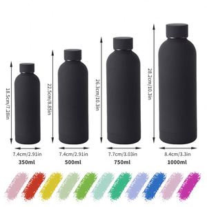 ขวดน้ำกีฬาสแตนเลสแบบปากแคบ ขนาด 350 มล. 500 มล. 750 มล. ฉนวนสุญญากาศสองชั้น พิมพ์โลโก้ได้ - Product Image 4