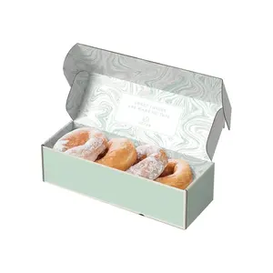 Exquisite Design Food Grade Oilproof Foldable Donut Brownies Mini Cupcake Boxes Packaging