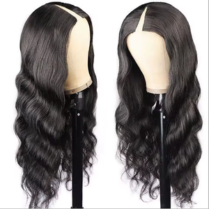 Pelucas de Cabello Humano Parte en <span class=keywords><strong>V</strong></span> con Ondas Corporales Sin Pegamento para Mujeres Cabello Virgen Remy 100% Humano sin Dejar Fuera Sin Pegamento con Clips - Product Image 1