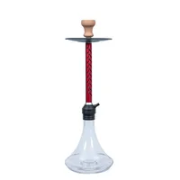 Chicha en verre en gros, nouveau design, chicha russe, chicha en acier inoxydable et alliage de zinc, Novation