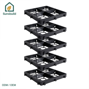 Système de stabilisation du sol en grille de pavage en plastique noir Sunsbuild pour allées en gravier, routes et aménagement paysager extérieur - Product Image 3