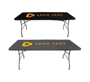 Nappe de pique-nique en polyester et spandex, housses de table élastiques ajustées pour tables rectangulaires de 6 pieds - Product Image 2