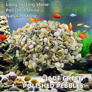 Premium Jade Groene Natuursteen Decoratief Landschap Rots Kasseien Witte Kiezelsteen Voor <span class=keywords><strong>Aquarium</strong></span> En Rivierdecoratie - Product Image 2