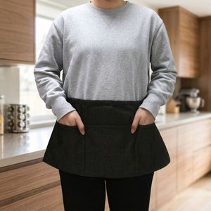 Big Storage Pocket <b>Waist</b> <b>Apron</b> Washable Durable Large Single Pocket Half <b>Apron</b> for Cafe Salon Staff Work <b>Apron</b> - Product Image 1
