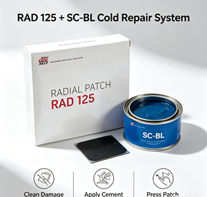 SL Grande Taille REMA TIP TOP RAD 125 Patch de Réparation Radial par Vulcanisation à Froid pour Pneus Radiaux de Camions et Autobus Lourds, pour Pneus à Grand Défaut - Product Image 5