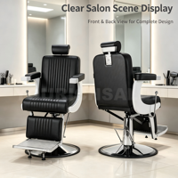 Chaise de barbier Takara Belmont classique pour chaise de coiffeur chaise de coiffeur inclinable hydraulique noire